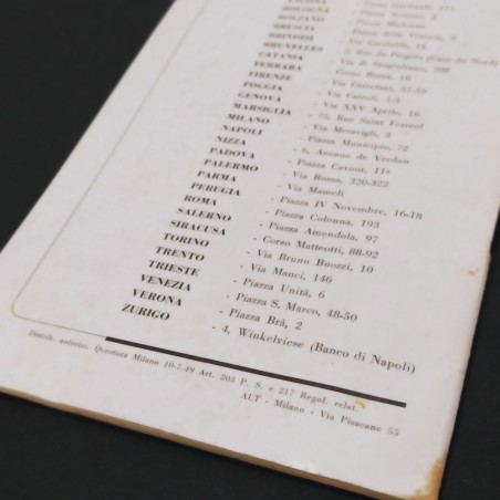 Programma Convegno nazionale micromotori 1949 Touring Club Italia. Buono