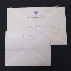 Lotto 2 lettere Forlani e Venturi, carta intestata e buste originali. Buono 2
