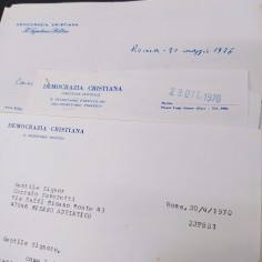Lotto di 3 lettere Democrazia Cristiana Forlani Zaccagnini e Amendola. Buono 2