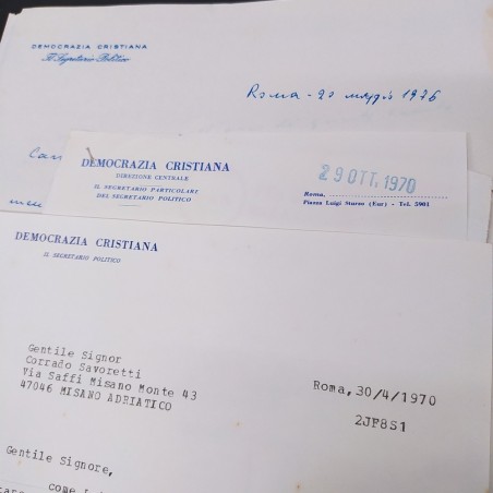 Lotto di 3 lettere Democrazia Cristiana Forlani Zaccagnini e Amendola. Buono