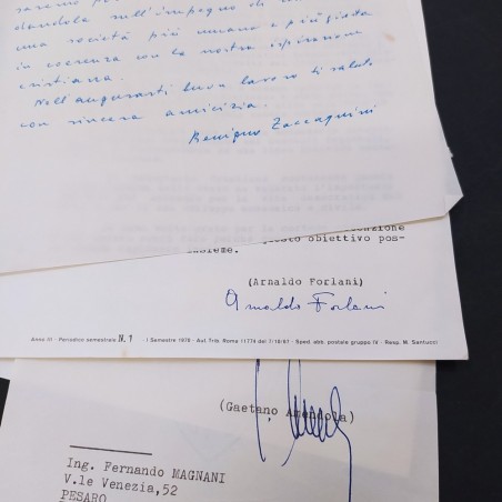 Lotto di 3 lettere Democrazia Cristiana Forlani Zaccagnini e Amendola. Buono