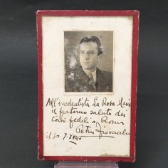 Quadretto ritraente l'irredentista La Rosa Mario 1939. Segni del tempo