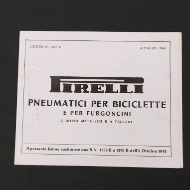 Catalogo e listino Pirelli 1946 fomato 13x15 cm - Macchie da officina