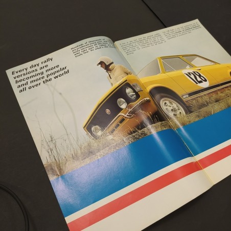 Catalogo Brochure Fiat 128 Rally 1300 in inglese. Ottime condizioni