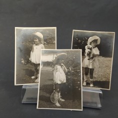Lotto di 4 foto originali d'epoca primo 900 ritraenti bambine 2