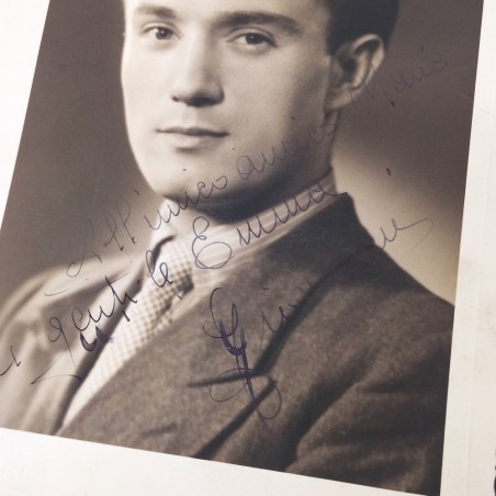 Foto autografata Giovanni con dedica 16x22 cm. Aloni