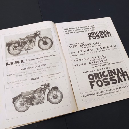 Programma ufficiale del GP motociclistico delle nazioni 1953. Buono