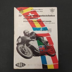 Programma ufficiale 32° premio motociclistico delle nazioni 1954. Ingiallimenti