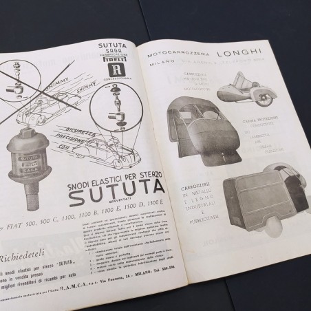 Programma ufficiale 32° premio motociclistico delle nazioni 1954. Ingiallimenti