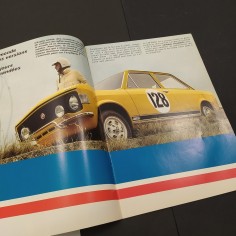 Brochure Fiat 128 Rally 1300 in francese, 128 sport coupè in inglese. Buono 2