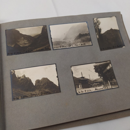 Album foto di montagna anni '20 con annotazioni- Buono