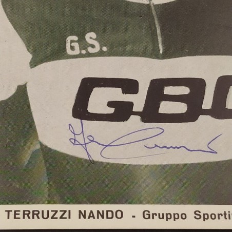 Lotto di 2 cartoline foto con autografi ciclisti Terruzzi e Ciolli. Buono