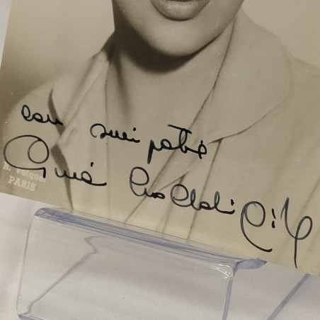 Cartolina fotografica con autografo Gina Lollobrigida. Buono