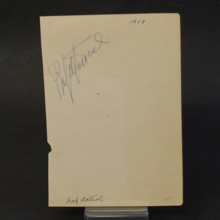 Foto, ritaglio giornale e autografi di Virna Lisi e Mattioli 1958. Buono