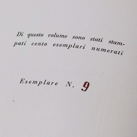 "La morte di D’Annunzio" con dedica dell’autore S. Tuscano a Nattini 1940. Buono