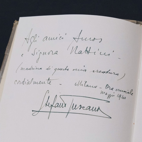 "La morte di D’Annunzio" con dedica dell’autore S. Tuscano a Nattini 1940. Buono