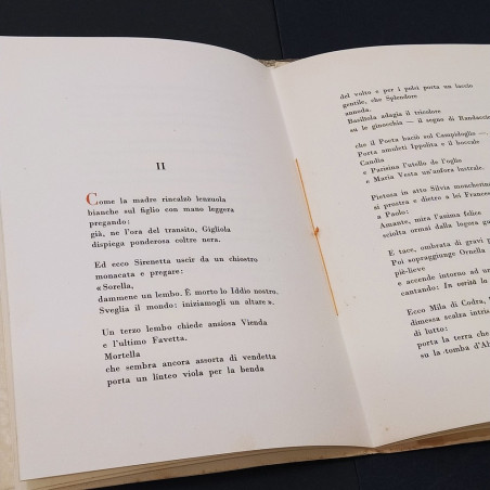 "La morte di D’Annunzio" con dedica dell’autore S. Tuscano a Nattini 1940. Buono