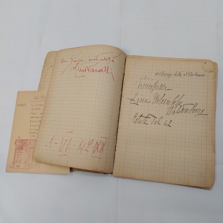 Quaderno con autografi vari dal 1942 logoro