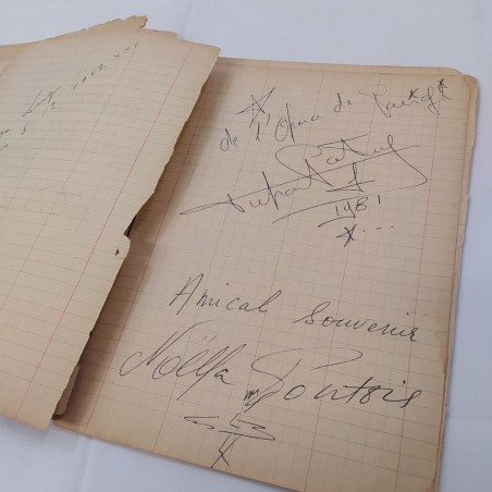 Quaderno con autografi vari dal 1942 logoro