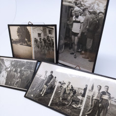 Lotto di 4 quadretti di foto di ciclismo 1934/35/36/38 con annotazioni. Buono 2