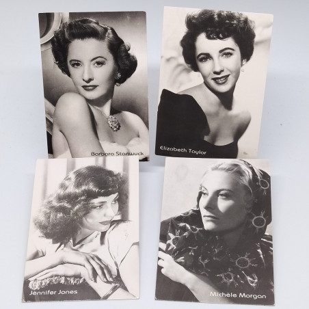 Lotto di 17 cartoline fotografiche di attori e attrici vari 10x15 cm. Buono