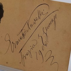 Cartolina postale con autografo di Ermete Novellli 1900 affrancata. Aloni 2