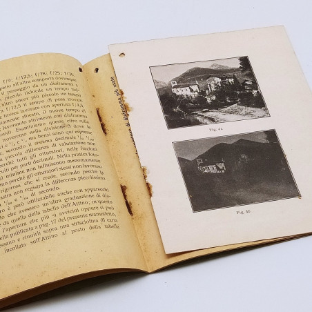 Libretto d'uso esposimetro Attinofotometro Heyde, 1922. Macchie