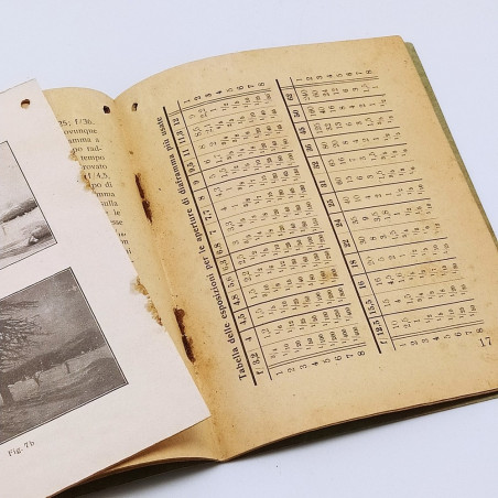 Libretto d'uso esposimetro Attinofotometro Heyde, 1922. Macchie