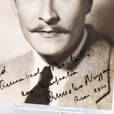 Lotto di 2 cartoline fotografiche con autografo e dedica Amedeo Nazzari. Buono 2