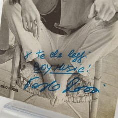 Cartolina autografa Vasco Rossi, Boy Music anni '80. Segni del tempo 2
