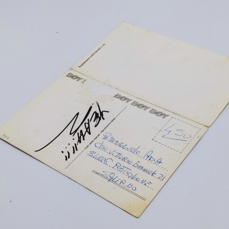Cartolina autografa Vasco Rossi, Boy Music anni '80. Segni del tempo