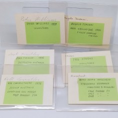 Lotto di 18 autografi di centauri campioni anni '60 su cartoncini. Buono 2