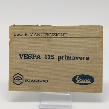 Libretto d'uso manutenzione della Vespa 125 Primavera. Ingrigito