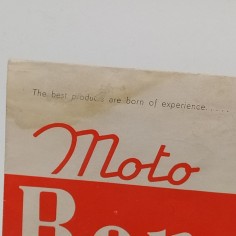 Brochure moto Benelli, vari modelli anno 1955, in inglese. Aloni 2