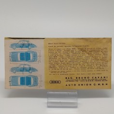 Brochure auto DKW 3＝6, modelli vari in formato 20,5x10 cm 1956. Aloni 2