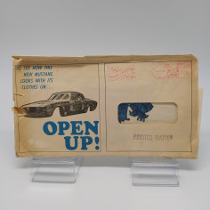 Lettera Automobile Quarterly con opuscolo Mustang di Bertone 1966. Buono