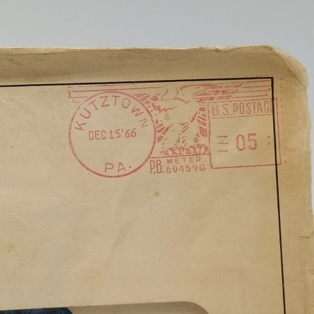 Lettera Automobile Quarterly con opuscolo Mustang di Bertone 1966. Buono