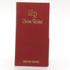 Libretti orologio Lucien Rochat in cartellina bordeaux. Ottimo