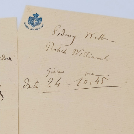 Lettera camera dei Deputati in inglese sui 14 punti italiani, I Guerra mondiale