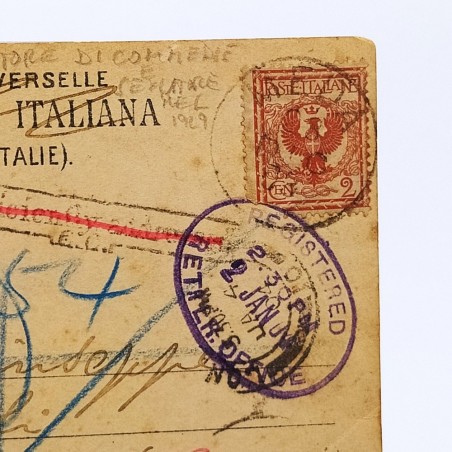 Cartolina con foto e autografo del librettista Antona Traversi. Pieghe