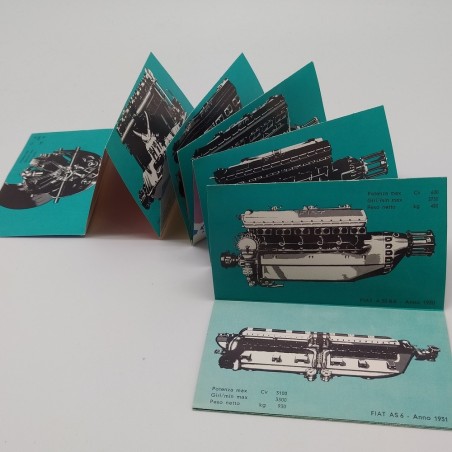 Opuscolo per i 50 anni di Fiat nell'aviazione 12x7 cm multilingue. Ottimo