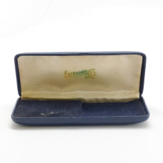 Cofanetto per orologi Eberhard blu 15x6x2,5 cm. Sbucciature