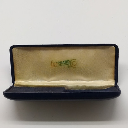 Cofanetto per orologi Eberhard blu 15x6x2,5 cm. Sbucciature