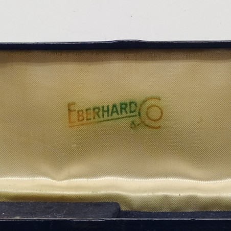 Cofanetto per orologi Eberhard blu 15x6x2,5 cm. Sbucciature