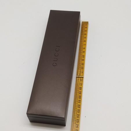 Cofanetto marrone per orologio Gucci 26x7x4 cm. Ottimo