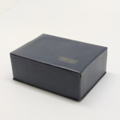 Scatola blu per orologio Seiko 13x9,5x5 cm. Segni del tempo