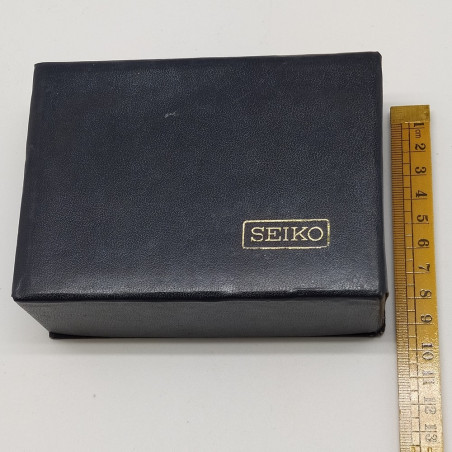 Scatola blu per orologio Seiko 13x9,5x5 cm. Segni del tempo