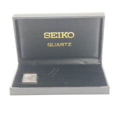 Cofanetto per orologio Seiko Quartz E-BM42 nero lucido e oro 14,5x9x2,5 cm 2