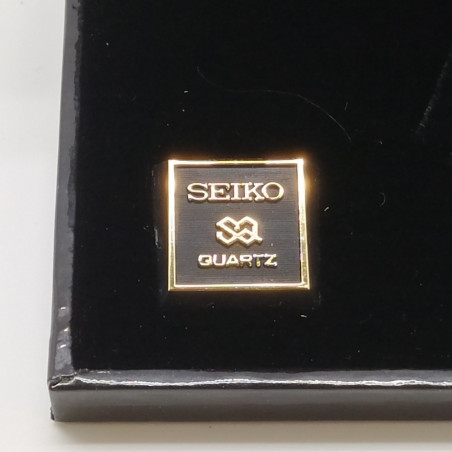 Cofanetto per orologio Seiko Quartz E-BM42 nero lucido e oro 14,5x9x2,5 cm