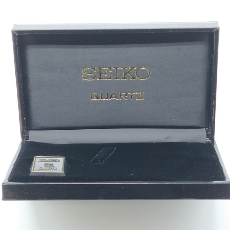 Cofanetto per orologio Seiko Quartz E-BM42 nero lucido e oro 14,5x9x2,5 cm